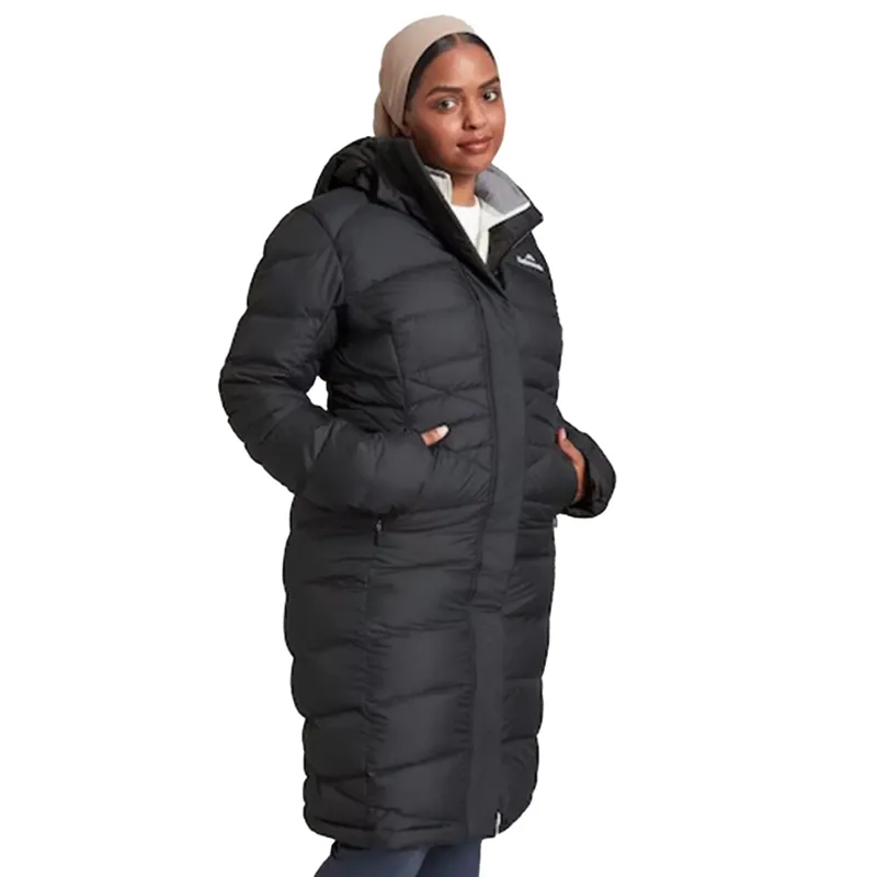 Winterburn Longline Down Coat in Black